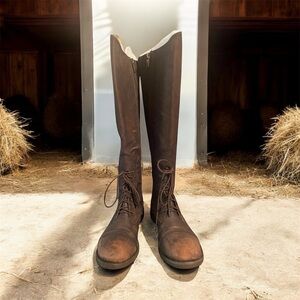Lucky Brand- Ria Rustic Tall Leather Boots